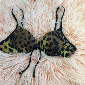Leopard bikini push up top